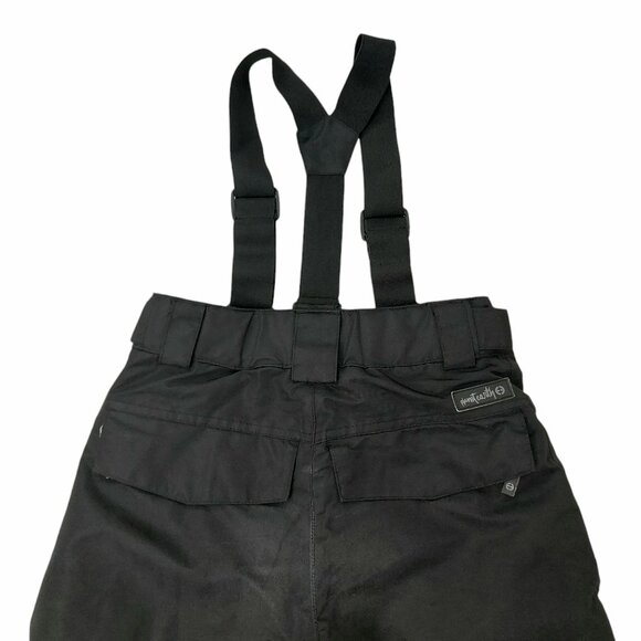 Planet Earth Snow Cargo Pants Kids Small Black Suspenders Warm Insulated Outdoor - Picture 7 of 13